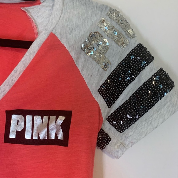 PINK Victoria’s Secret Raglan Logo jersey size L - Picture 3 of 7